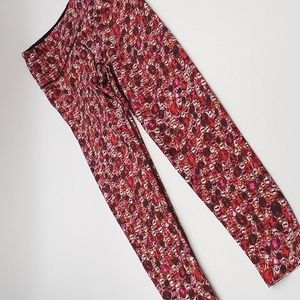 VS Victoria Sport 7/8 Tight Leggings Red Jewel‎ Print M